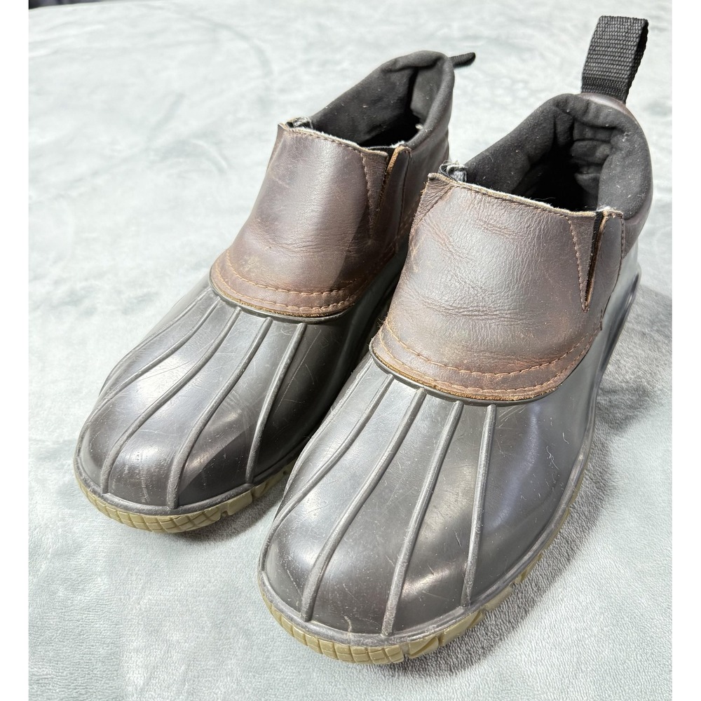 Baffin Duck Boots Shoes Mens Size 11‎ Brown Leather Waterproof Slip On Snow
